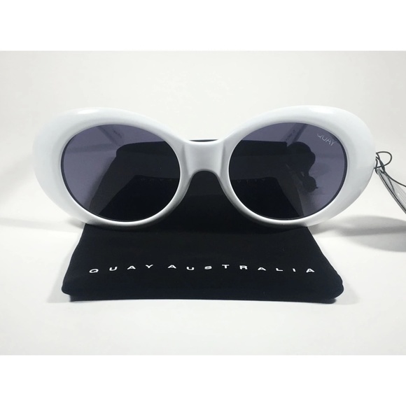 ✨NWT✨ QUAY Frivolous 55mm Oval Frame Sunglasses in White Smoke main image 14